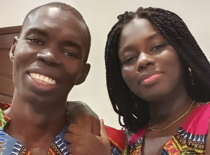 Fatou Ndiaye com o pai